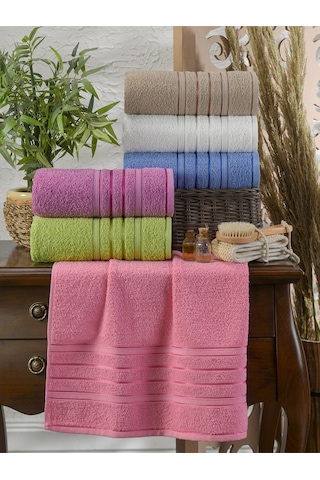 Eponj Home 6lı El Havlu Seti 50x85 Hobby Kahverengi-beyaz-mavi-mürdüm-f.yeşili-pembe Kahverengi-beyaz-mavi-mürdüm-f.yeşili-pembe