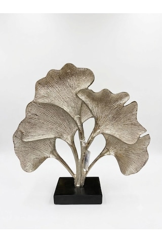 Ginko Yaprak Büyük Boy Gümüş 37 Cm