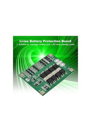 3s 12v 25a Li-ion Lipo Pil 18650 D Şarj Cihazı Koruma Denge Modülü - Yeşil