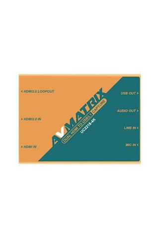 Avmatrix Uc2218-4k Çift Hdmı Girişli Capture Kart