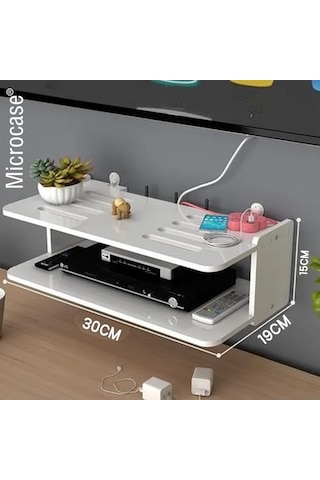 Tv Üstü Stand Tv Üstü Organizer Modem Kumanda Standı Katlanabilir Ayaralanabilir Tv Monitör Üstü Raf Diğer