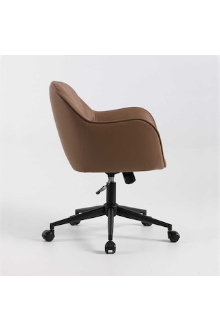 Milano Çalışma Koltuğu - Kahverengi 60x80-88x62 Cm Kahverengi