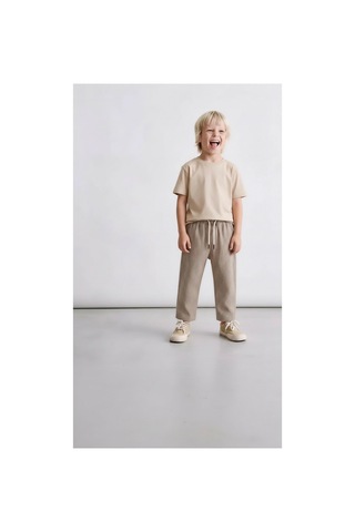 Poala Kids Yazlık Balon Pantolon Kahverengi