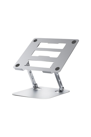 D032 Metal Katlanabilir Dizüstü Tablet Braketi Ayarlanabilir Dizüstü Isı Dağılımı Standı - Gümüş