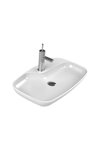 Turkuaz Seramik Nova Tezgah Üstü Lavabo 70 CM Beyaz
