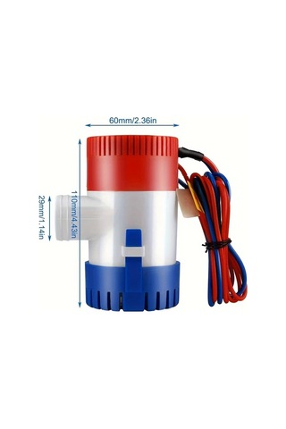 Boatshop1 1 Adet Sessiz 12v 4163.95 L/saat Daldırılabilir Pompa 1100gph Abs Malzeme Tekne Karavan Su Pompası