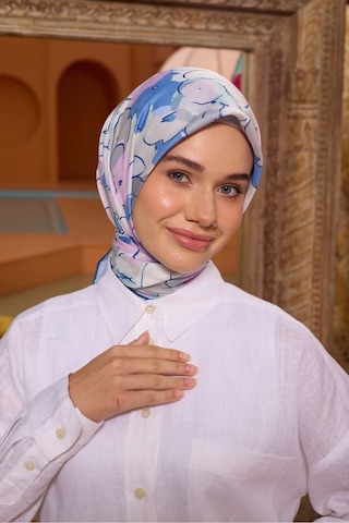 İpekhan Marrakech Koleksiyon Soft Eşarp 1209 - 12 Mavi/lila Mavi-lila-12