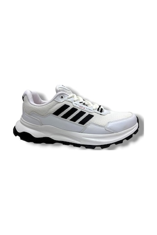 Best Of 2045-26 Anorak Deri Anatomik Erkek Sneaker Beyaz Siyah