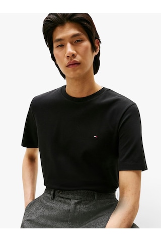 Tommy Hilfiger Lıght Interlock Tee Erkek Siyah T-shirt - Mw0mw37508