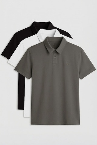Tommylife Standart Fit Basic Polo Yaka 3lü Paket Siyah-beyaz-çağla Erkek T-shirt 87768 Siyah-beyaz-çağla