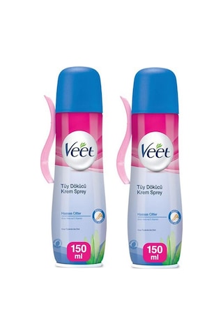Veet Hassas Ciltler için Tüy Dökücü Sprey Krem 2 x 150 ML
