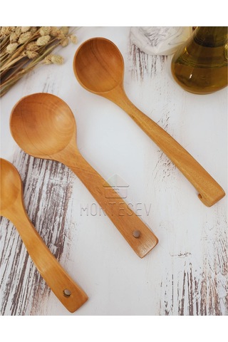 Ahşap Tahta Mutfak Kaşık Seti 3 Parça Kayın, Şimşir Ağacı 3-3