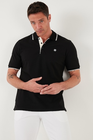 Buratti Pamuklu Slim Fit Şerit Detaylı Düğmeli Polo Yaka 5'Li Paket Erkek T Shirt 5902118S5 Siyah-Beyaz-Haki-Vişnebeyaz-Antrasitvizon