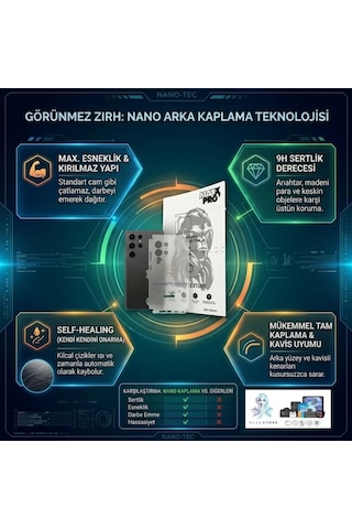 Huawei P10 Plus Uyumlu Nano Full Arka Kaplama Dayanıklı Extıra Koruma Maxxpro - Mat