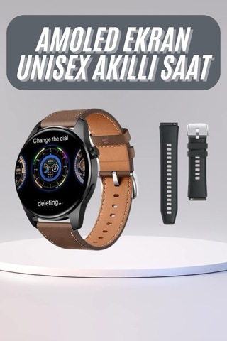 Yuvarlak Kasa 46mm Akıllı Saat Android Ve Ios Uyumlu Uyku Ve Zindelik Takibi Diğer