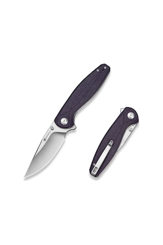 Sencut Vyrce Purple Canvas Micarta Handle Satin Finished D2 Blade Çakı Mor