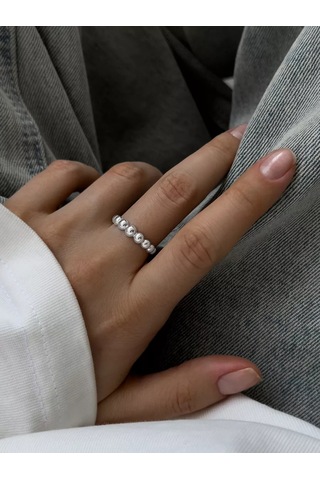 Sılverme İnce Bilezik Boncuk Gümüş 925 Küre 182403774 Gümüş