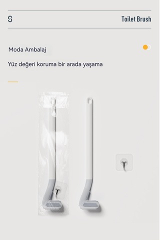 Silikon Yumuşak Kıllı Tuvalet Fırçası-gök Mavisi