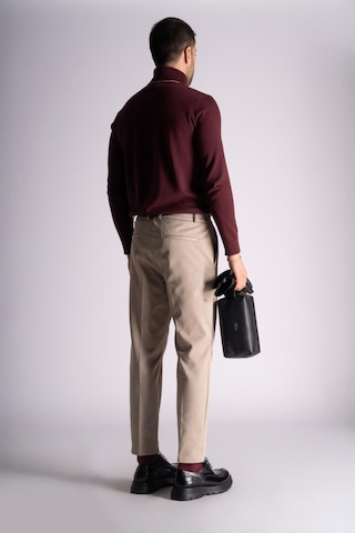 Beli Yarım Lastikli Slim Fit Chino Crop Pantalon Bej Bej