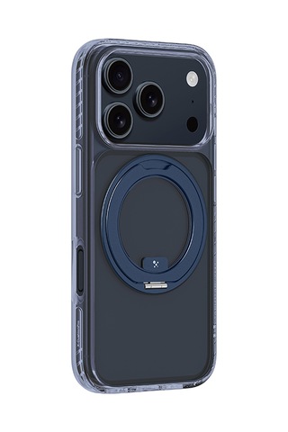 Apple Uyumlu iPhone 17 Pro Kılıf M-safe Özellikli Airbagli Standlı Amazingthing Titan Pro Magspin Kapak Mavi Mavi