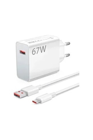 67w Usb-a Hızlı Şarj Adaptörü + Type-c Kablo 1 Metre Telefon Tablet Uyumlu Hızlı Şarj Seti