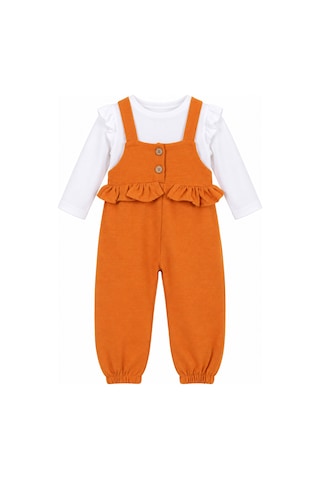 Babyhola Kız Bebek Çocuk Salopet Badi Takım 2338 Turuncu