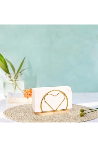 Homyl Masa Masaüstü Süsleme Şekli Için Peçete Tutucu Altın