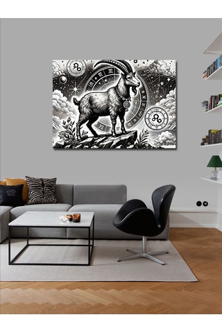 Kanvas Tablo Astroloji Ve Koç Burcu 50cmx70cm
