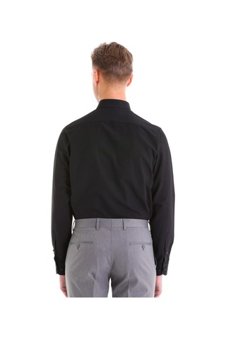 Bawcompany Slimfit Dar Kesim Düz Takım Elbise Gömleği Siyah