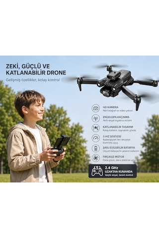 A13 Katlanabilir Kameralı Drone Engelden Kaçınma Sensörü, Optik Akış, 3 Hız Modu, Telefon Tutuculu Kumanda