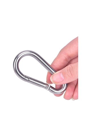 Lüks Karabina Paslanmaz Krom. 304 Kalite. Marin Tip 6mm