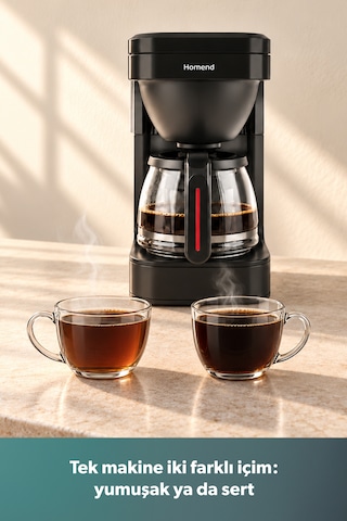 Homend Take 5 Brew 5019h Filtre Kahve Ve Çay Demleme Makinesi Siyah