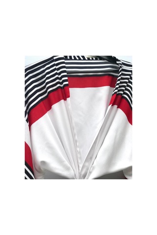 Lila Mare Fisto Kumaş Handmade Beachwear Çizgili Desen Kimono Standart Bedenlere 36-44 Arası Uygundur Renkli Renkli