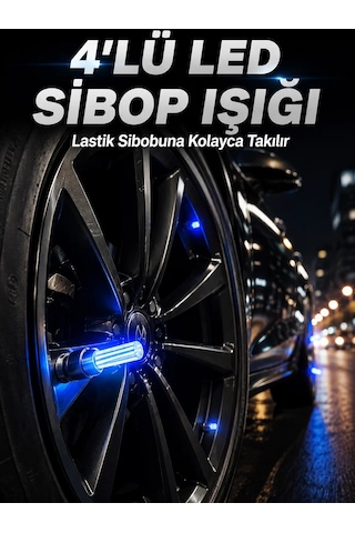 4'lü Araç Sibop Led Işığı Otomatik Açılan Lastik Işığı Seti 1