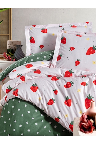 Fitted Ranforce Nevresim Takımı Tek Kişilik Flora