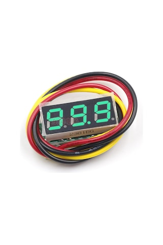 Yeşil-0.28 İnç Dc 0-100 V 3-wire Mini Ölçer Gerilim Ölçer Voltmetre Led Ekran Dijital Panel Voltmetre Metre Dedektörü Monitör Araçları