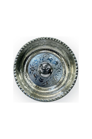Çirtikli Metal Hamam Tası Gümüş