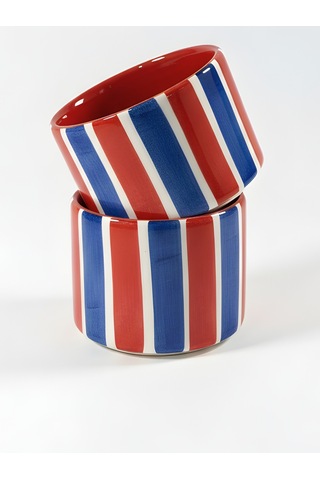 Cozy Home Popping Colors Cozy Cups Blaze 200 Ml Seramik Kupa Kırmızı - Mavi