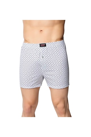Sedef Yıldızı 4'lü Erkek Rahat Kesim Boxer Karışık Desen - 1012 Çok Renkli