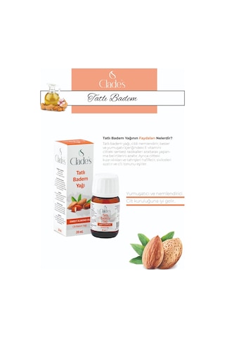 Tatlı Badem Yağı 20 Ml - Cilt Bakım Yağı Sweet Almond Oil 30 ML