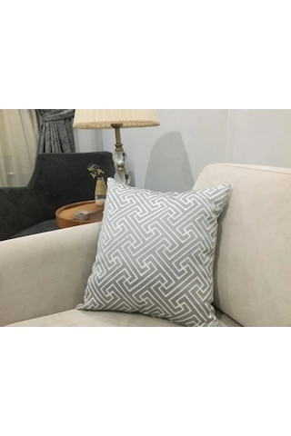 Labirent Geometrik Desenli Jakar Kumaş Gri/ekru Kırlent 43 43 Cm - 833 45 x 45 Labirent Geometrik Desenli Jakar Kumaş Gri/ekru Kırlent 43 43 Cm - 833 45 x 45