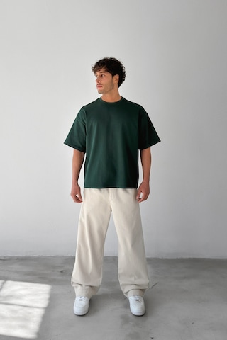 Flaw Atelıer Basic Boxy Fit Yeşil Tişört-29574