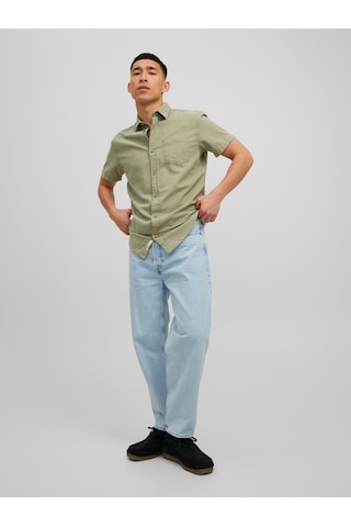 Jack & Jones Jack&jones Kısa Kollu Yağ Yeşili Erkek Gömlek 12235362 001
