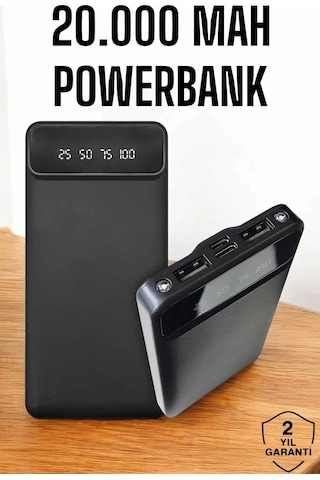 Mey İthalat 20.000 Mah Led Işıklı Lcd Ekran Usb Girişli Type-c Lightning Powerbank Çok Renkli 65057713