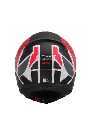 Kapalı Kask Ls2 Rapıd 2 Grıd Mat Beyaz Kırmızı Orjinal Xl Siyah - Beyaz - Kırmızı
