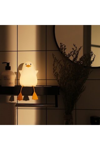 Soulader Sensörlü Ördek Şeklinde Dekoratif Gece Lambası Işığı Beyaz
