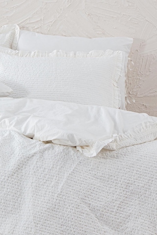 Ecocotton Ayda Çift Kişilik Nevresim Takımı %100 Organik Pamuk Dokuma Krem 200x220 Cm-1492 Krem