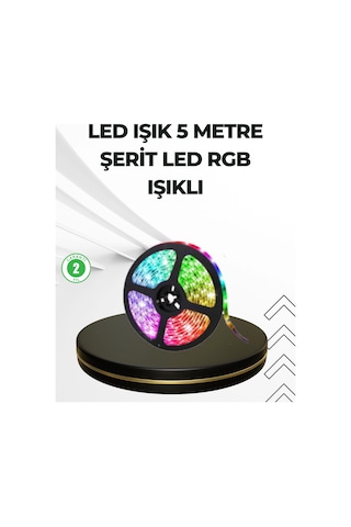Dekoratif Kumandalı Şerit Led 5 Metre Çok Renkli