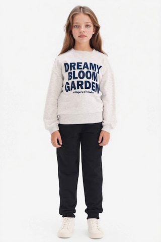Defacto Kız Çocuk Relax Fit Bisiklet Yaka Baskılı Sweatshirt G3801a825wngr85 Gri-gr85