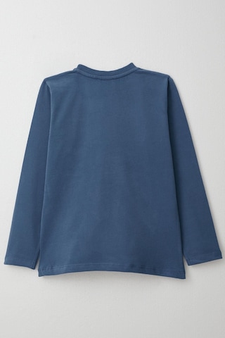 Breeze Erkek Çocuk Uzun Kollu Tişört Cool Yazı Armalı Cepli 4-8 Yaş, İndigo Indigo